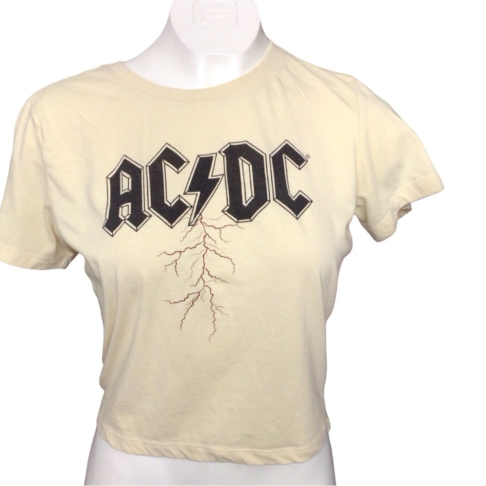 AC/DC Women's Beige Graphic Tee